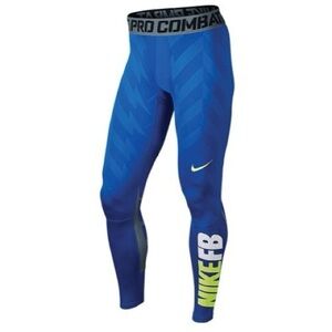 Nike Pro Combat Blue Hypercool compression tights Gym, running Football Size L